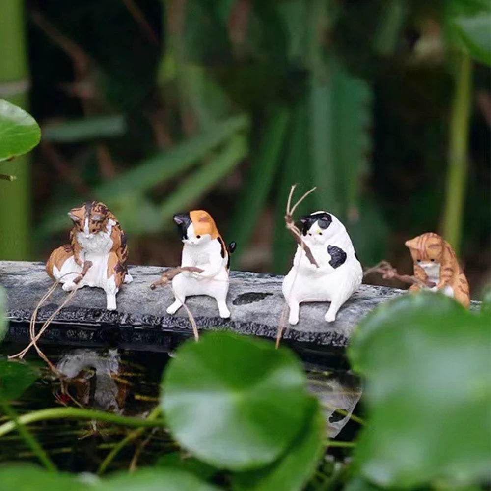 Décoration d'aquarium de pêche pour chat, 1 pièce, Statues d'aménagement paysager, affichage, décorations suspendues pour chat de pêche - Animaleriex