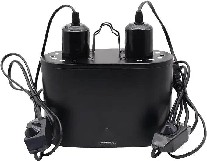 Lampe pour reptiles avec réglage de la température, éclairage thermique, lumière UVB avec interrupteurs indépendants pour serpent et tortue - Animaleriex