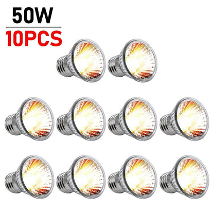1-10 pièces 25/50/75W UVA + UVB lampe Reptile ampoule tortue se prélasser UV ampoules lumière chauffante spectre complet lampe solaire pour amphibiens - Animaleriex