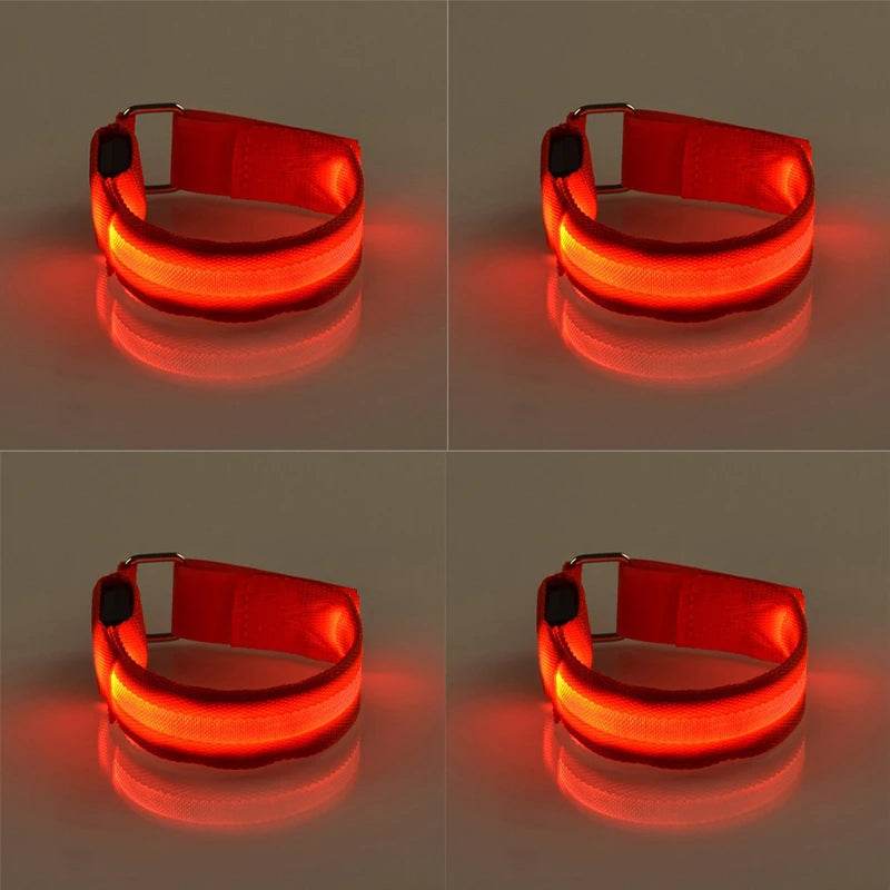 4 pièces/ensemble éclairage LED ceinture de sécurité pour jambe de cheval sangles de jambe de cheval équipement d'équitation de nuit Sports de plein air fournitures équestres - Animaleriex
