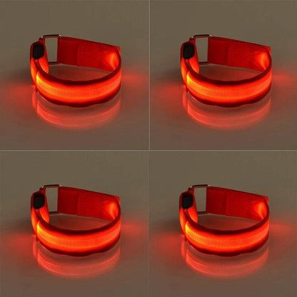 4 pièces/ensemble éclairage LED ceinture de sécurité pour jambe de cheval sangles de jambe de cheval équipement d'équitation de nuit Sports de plein air fournitures équestres - Animaleriex