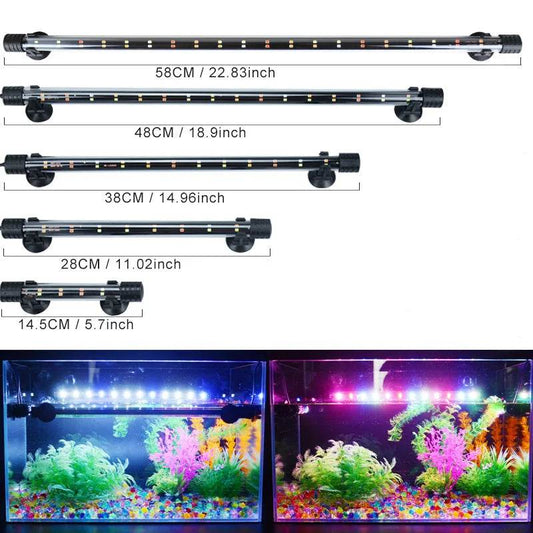 14-58CM lumière d'aquarium réservoir de poisson lampe de lumière Submersible étanche sous-marine lumières LED éclairage d'aquarium - Animaleriex