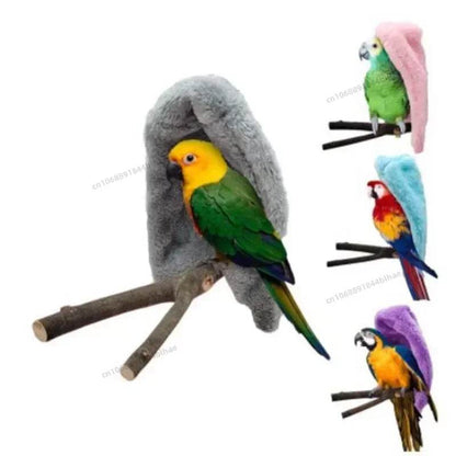 Hamac à oiseaux en peluche douce, coupe-vent d'hiver, Cage à perroquets, lit suspendu, grotte à perruches, tente de cachette, fournitures de nid d'oiseaux pour animaux de compagnie - Animaleriex