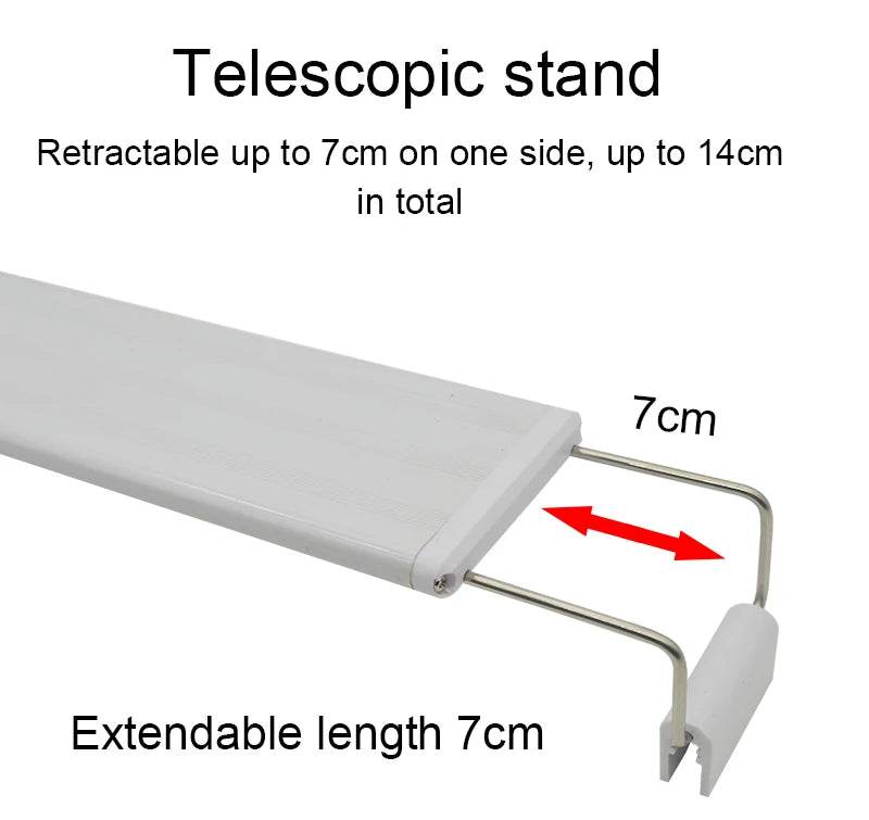 Lumière LED pour Aquarium Super mince Aquarium plante aquatique grandir éclairage étanche lumineux pince lampe bleu LED 18-72 cm pour plantes 220 v - Animaleriex