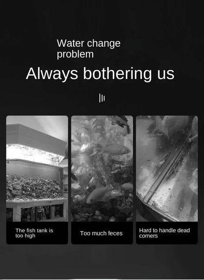 Siphon d'aquarium aspirateur réservoir de poisson changeur d'eau manuel changeur d'eau semi-automatique pompe d'aquarium outils de nettoyage - Animaleriex