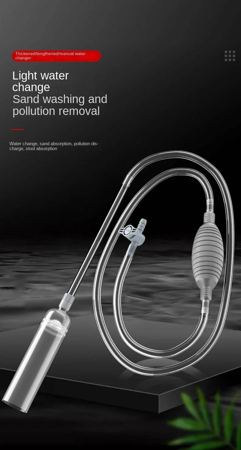 Siphon d'aquarium aspirateur réservoir de poisson changeur d'eau manuel changeur d'eau semi-automatique pompe d'aquarium outils de nettoyage - Animaleriex